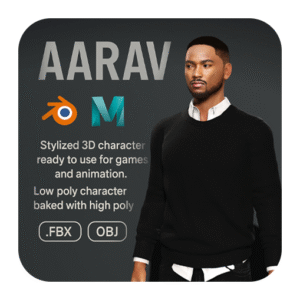 Aarav – Realistic Stylized 3D  Character