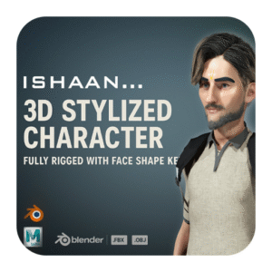 🧑‍💻Ishaan – Fully Rigged Stylized 3D Character