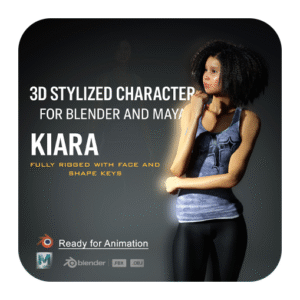 🧑‍🎤 Kiara – Stylized Female 3D Character