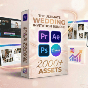 Wedding invitation templates bundle